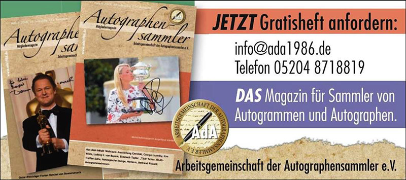 Flyer der Ada - Gratisheft anfordern
